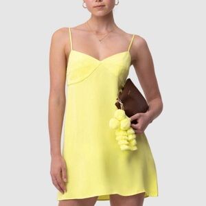 The Wolf Gang Callie Mini Dress in Yellow